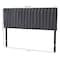 Baxton Studio Emile ModernGrey Velvet Upholstered and Dark Brown Finished Wood Headboard-King 200-12406-ZORO - alternate 8